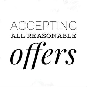 Accepting reasonable offers.